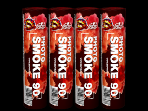 Rauchfackel Photo Smoke 90 Rot 4 Stk