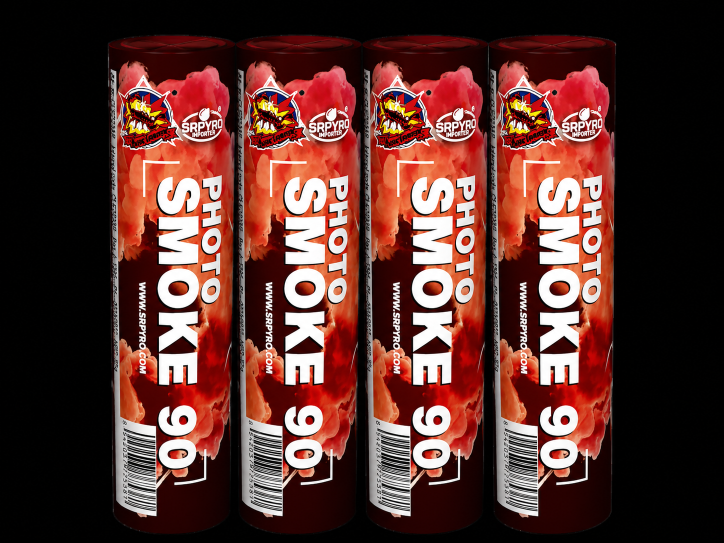 Rauchfackel Photo Smoke 90 Rot 4 Stk